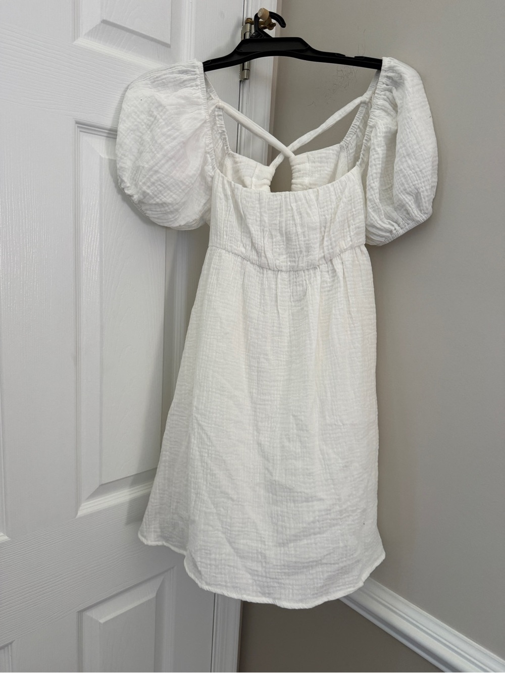 Princess Polly White Puff Sleeve Mini Dress